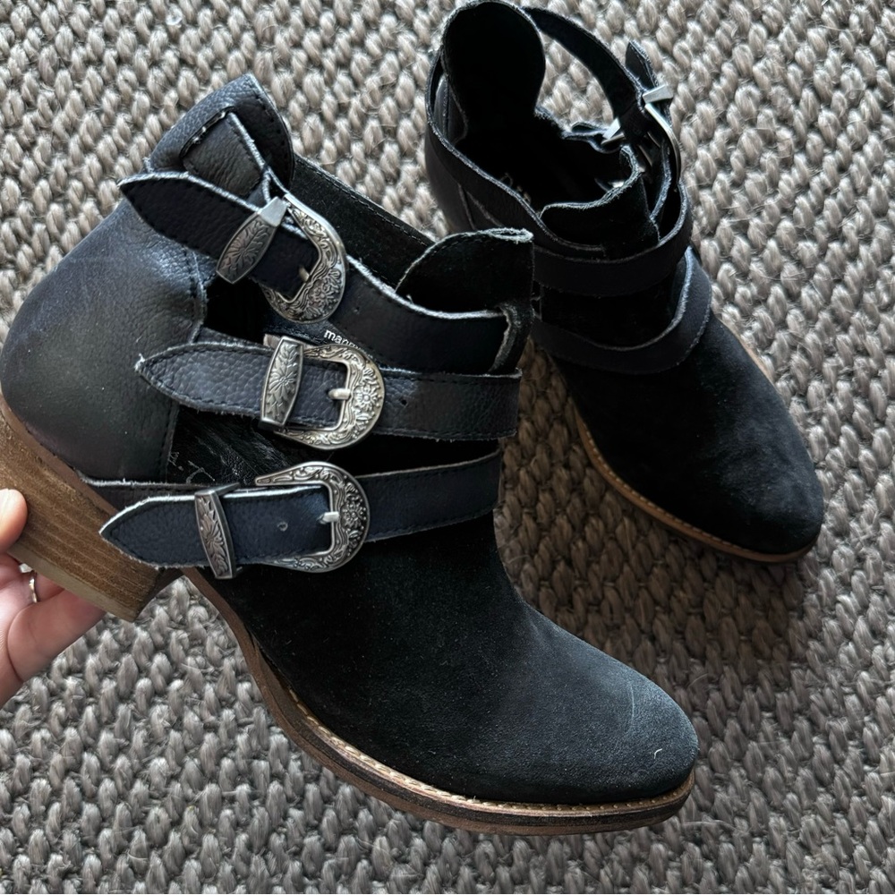 Diba True Leather Buckle Detail Boot